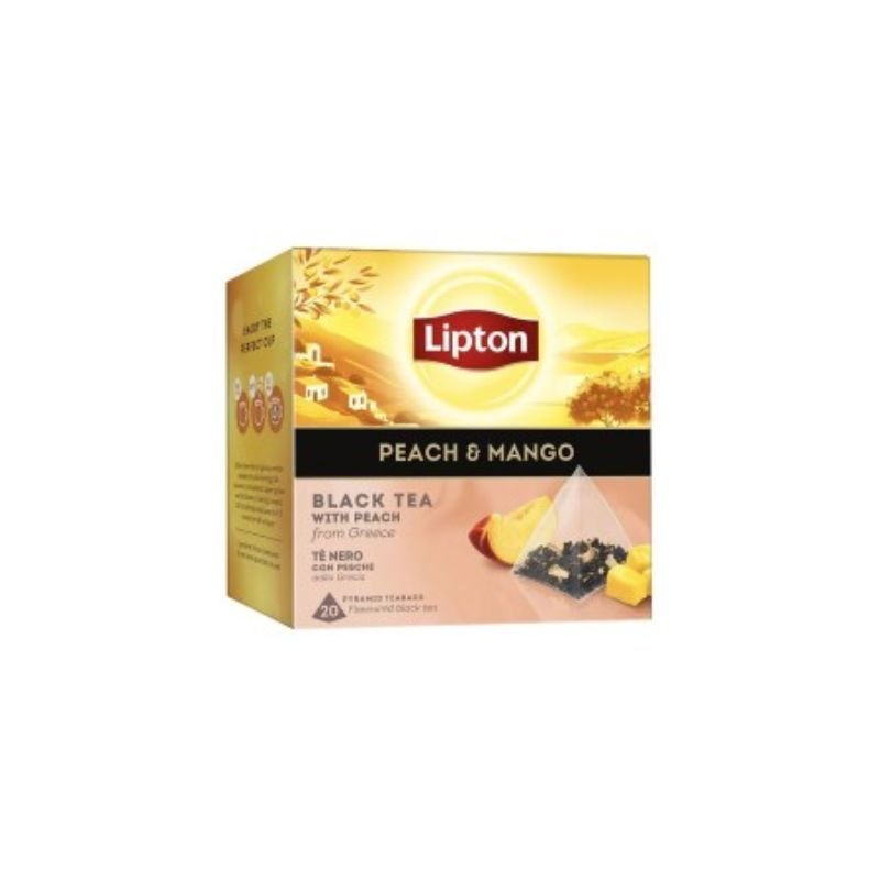 0156 LIPTON ČRNI ČAY BRESKEV & MANGO 20KOS 34G - Image 1