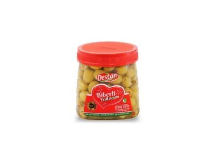 DESTAN ZELENE OLIVE S PAPRIKAMI 600G