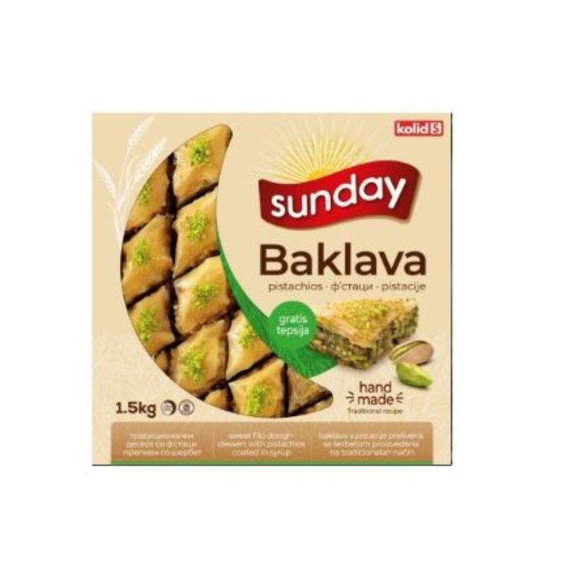 Birokrat - 9162 SUNDAY BAKLAVA PISTACIJA 1,5KG - Image 1